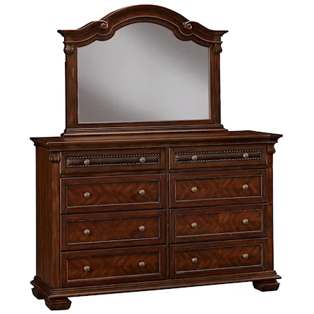 Traditional Dresser and Mirror